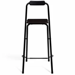 Lot de 4 tabourets hauts pliants noirs*IDMarket