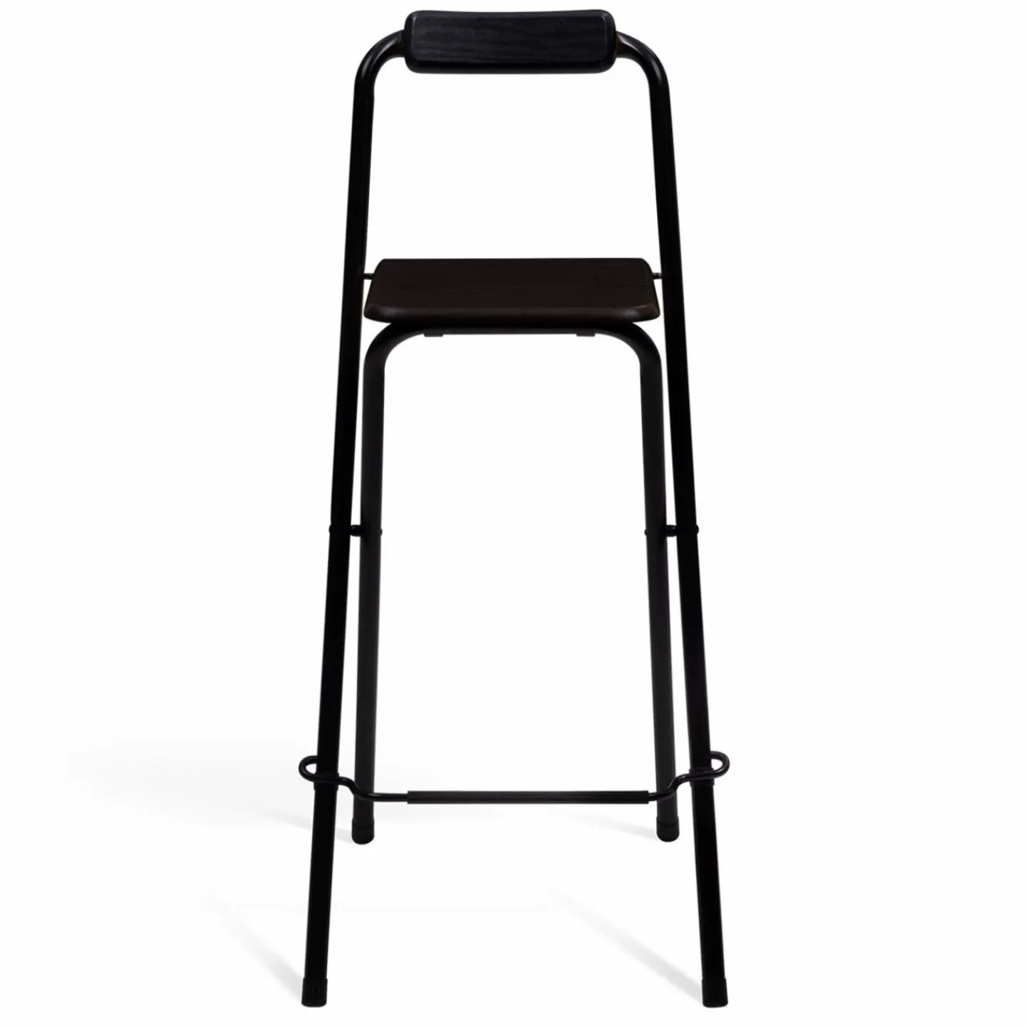 Lot de 4 tabourets hauts pliants noirs*IDMarket