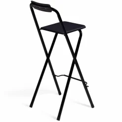 Lot de 4 tabourets hauts pliants noirs*IDMarket