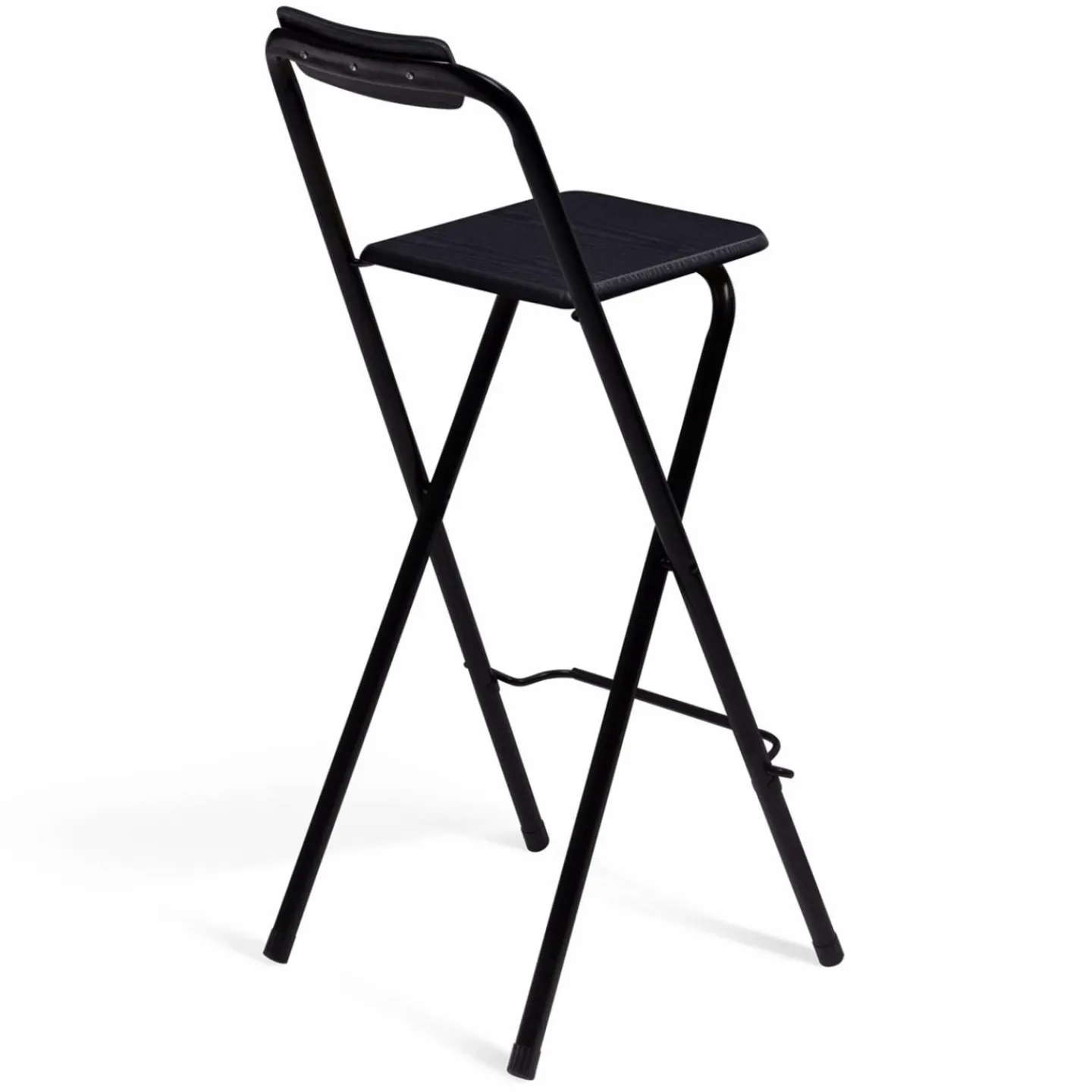 Lot de 4 tabourets hauts pliants noirs*IDMarket