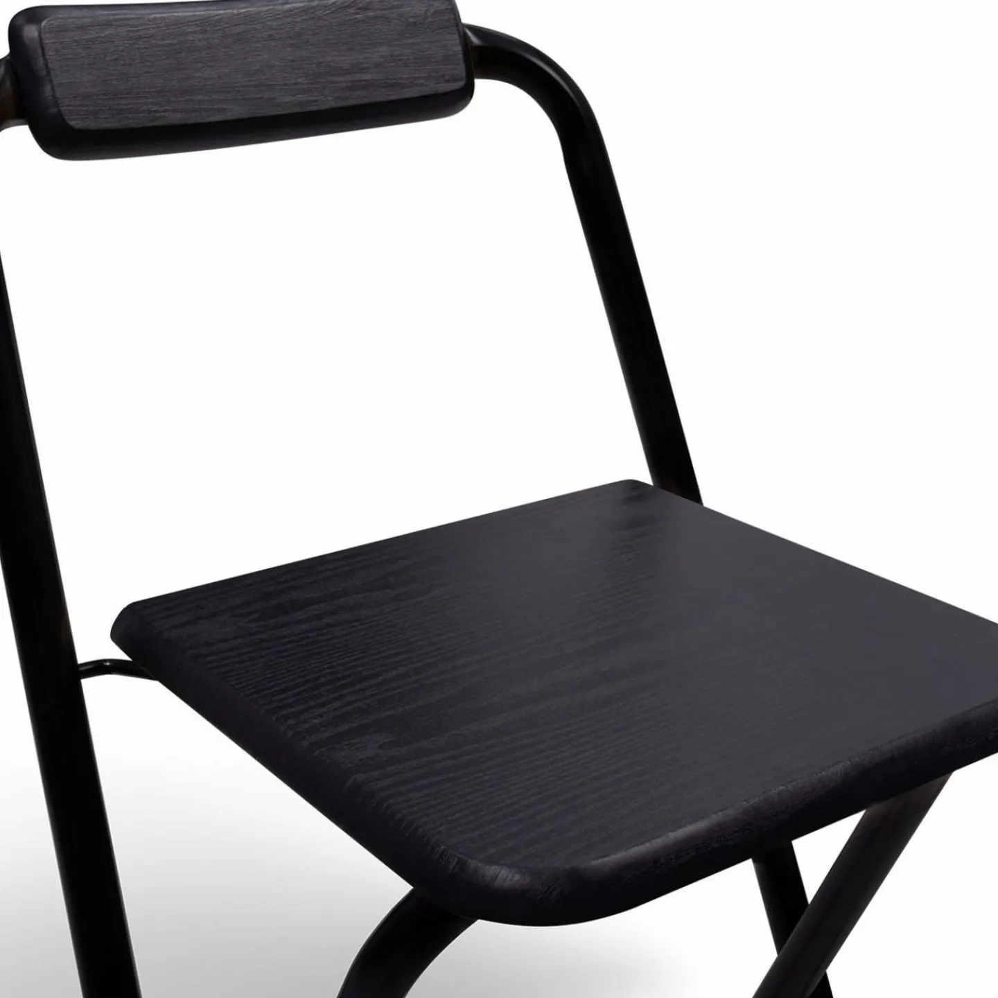 Lot de 4 tabourets hauts pliants noirs*IDMarket