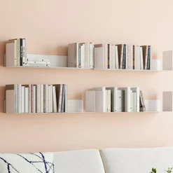 Lot de 4 étagères blanches 60x15 cm pour livres*IDMarket Outlet