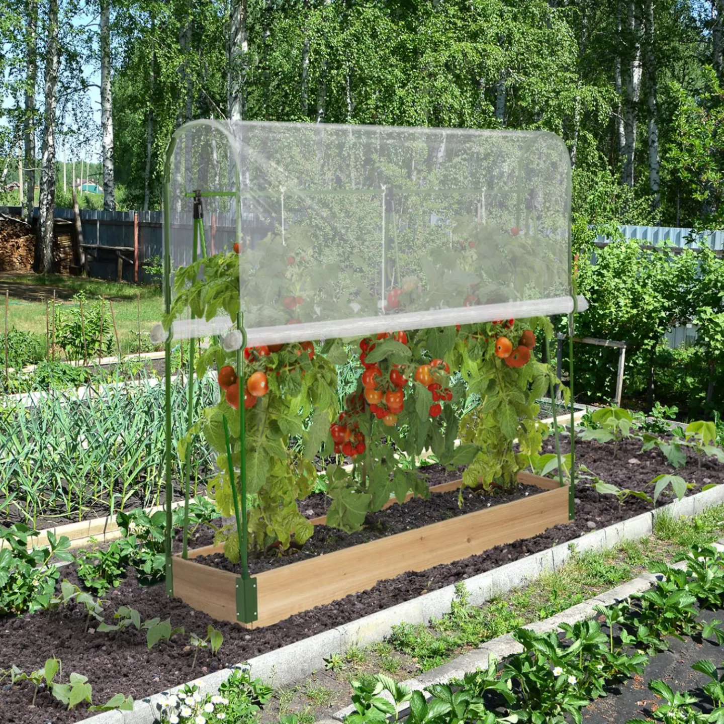 Lot de 2 tunnels à tomates 1,20 m*IDMarket