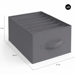 Lot de boites de rangement organisateur de dressing gris anthracite*IDMarket Hot
