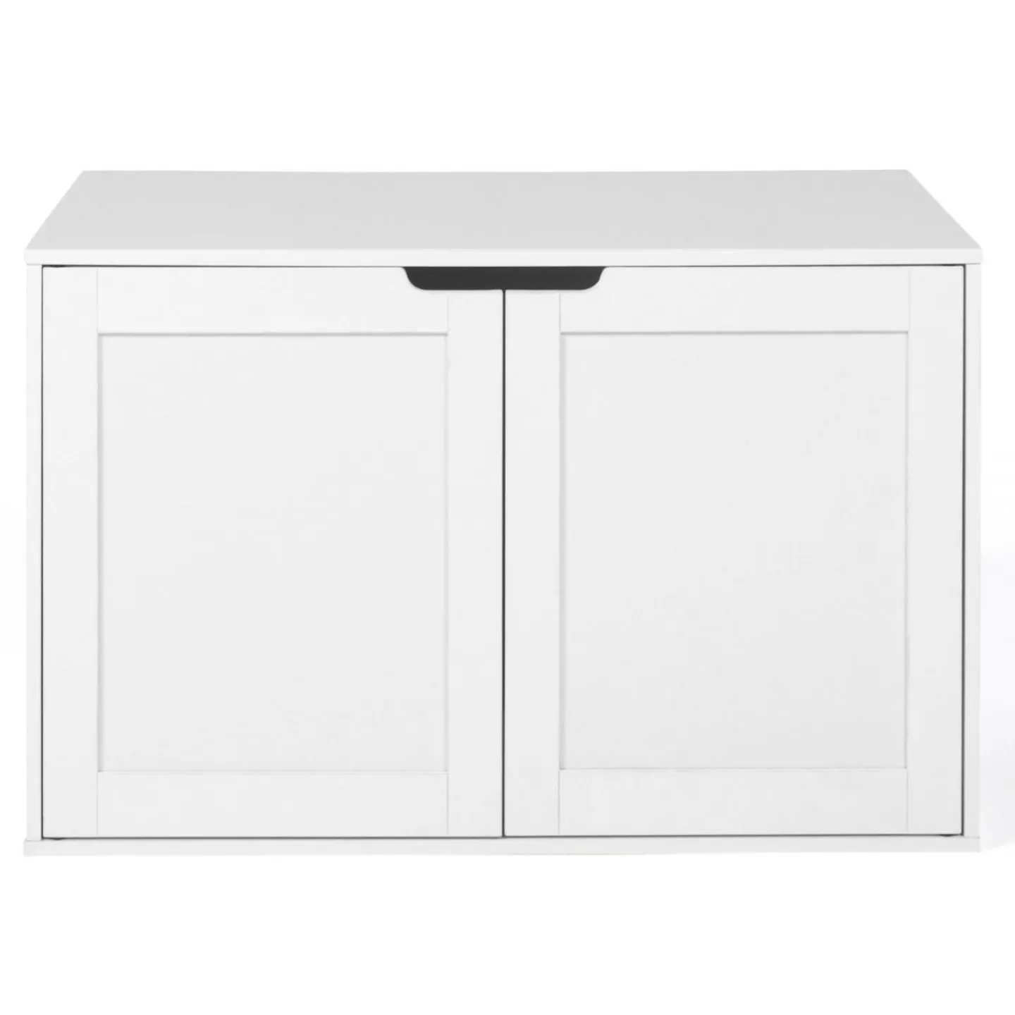 Maison de toilette pour chat - cache-litière avec doubles portes blanc*IDMarket Discount