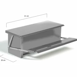 Mangeoire automatique en acier pour poules*IDMarket Hot