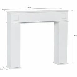 Manteau de cheminée console décorative avec rangement*IDMarket Clearance