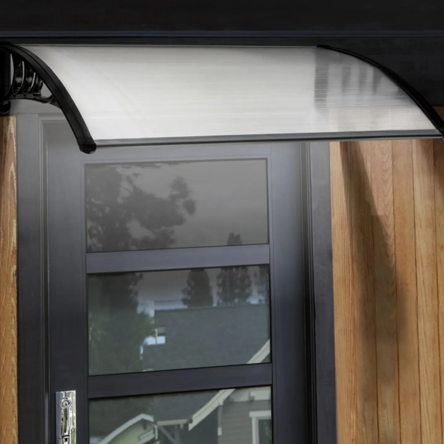 Marquise avec led solaires 80x120 cm*IDMarket Clearance