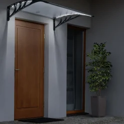 Marquise avec led solaires 80x120 cm*IDMarket Clearance