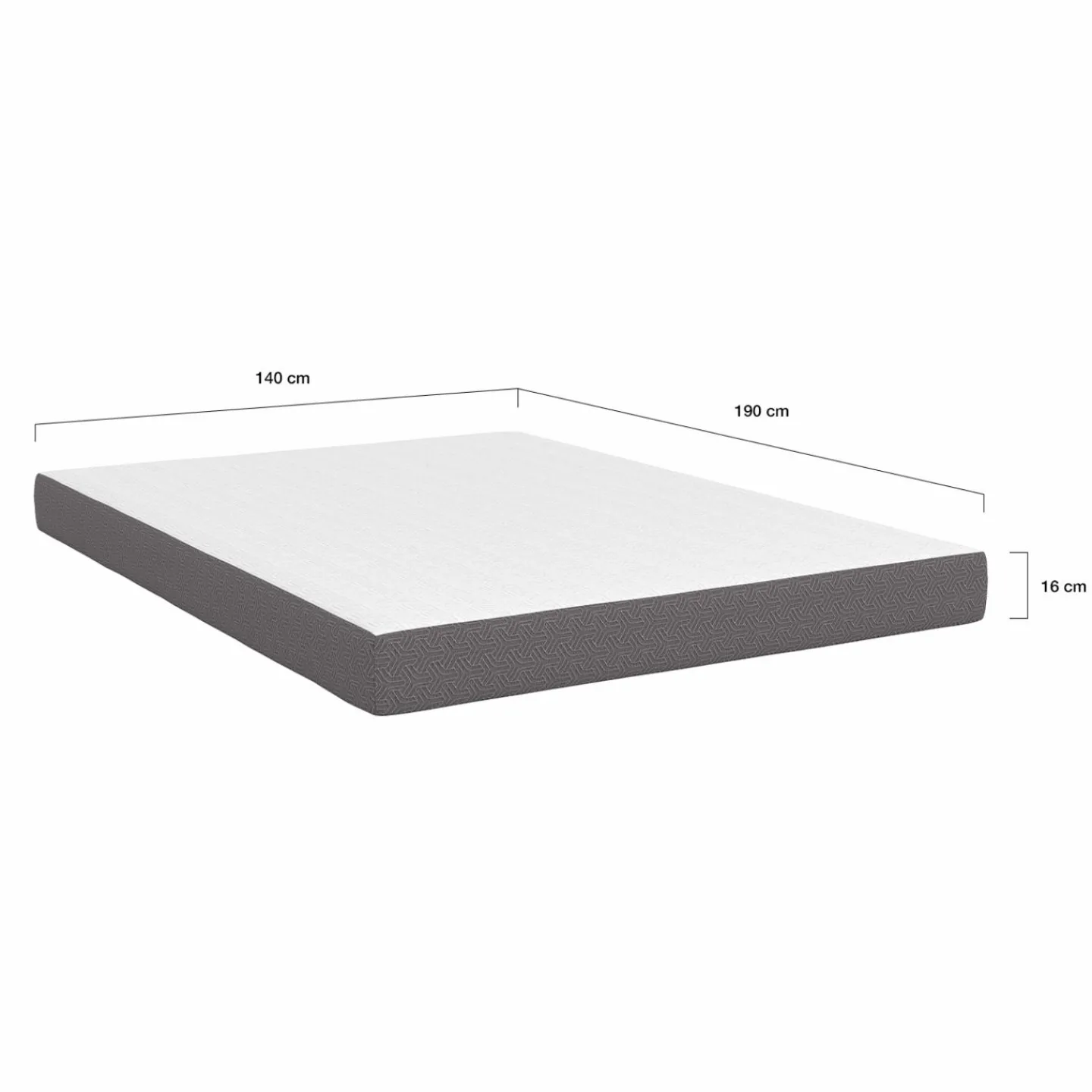 Matelas à mémoire de forme 140x190 épaisseur 16 cm*IDMarket New