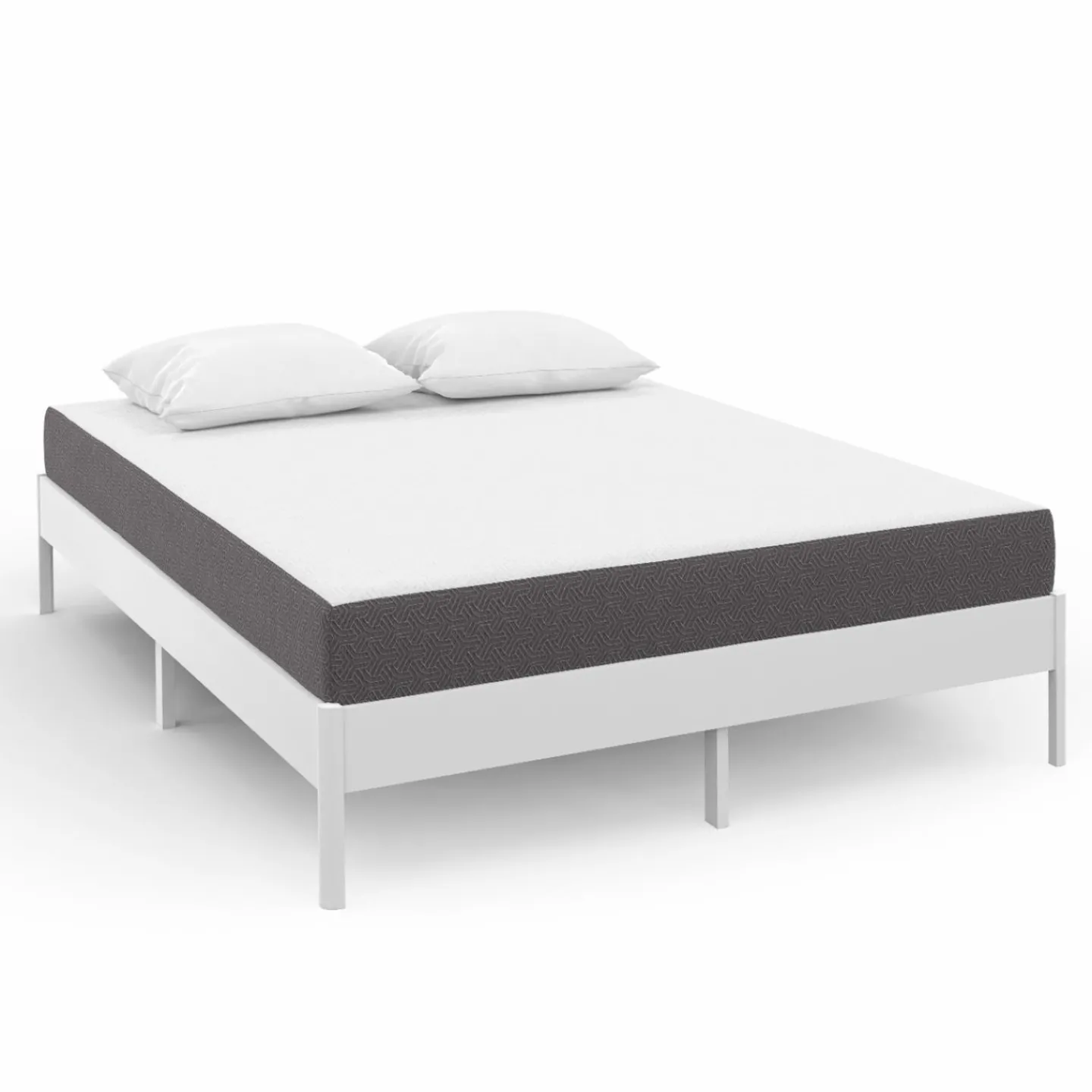 Matelas 160x200 cm à mémoire de forme épaisseur 20 cm blanc et gris*IDMarket Outlet