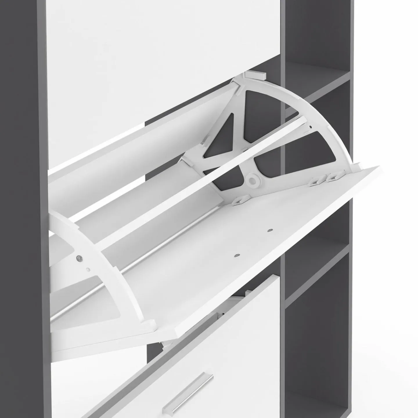 Meuble à chaussures 3 portes avec étagère*IDMarket