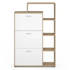 Meuble à chaussures 3 portes avec étagère*IDMarket Discount