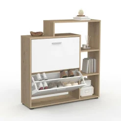 Meuble à chaussures 2 portes avec étagère*IDMarket Hot