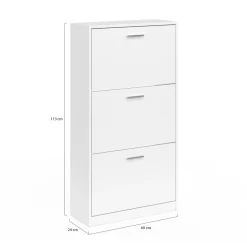 Meuble à chaussures blanc 3 portes*IDMarket Sale