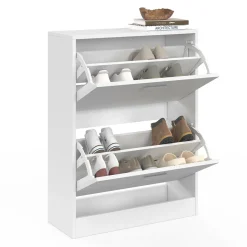 Meuble à chaussures blanc 2 portes*IDMarket Outlet