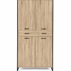 Meuble à chaussures design industriel 4 portes 1 tiroir*IDMarket Hot