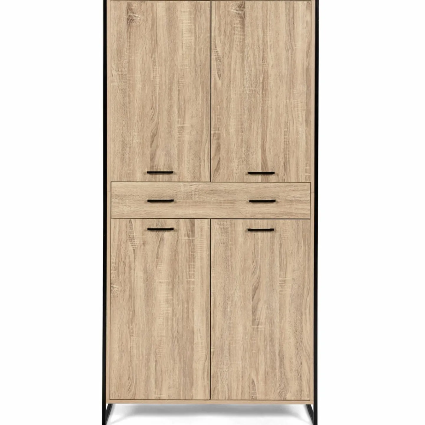 Meuble à chaussures design industriel 4 portes 1 tiroir*IDMarket Hot