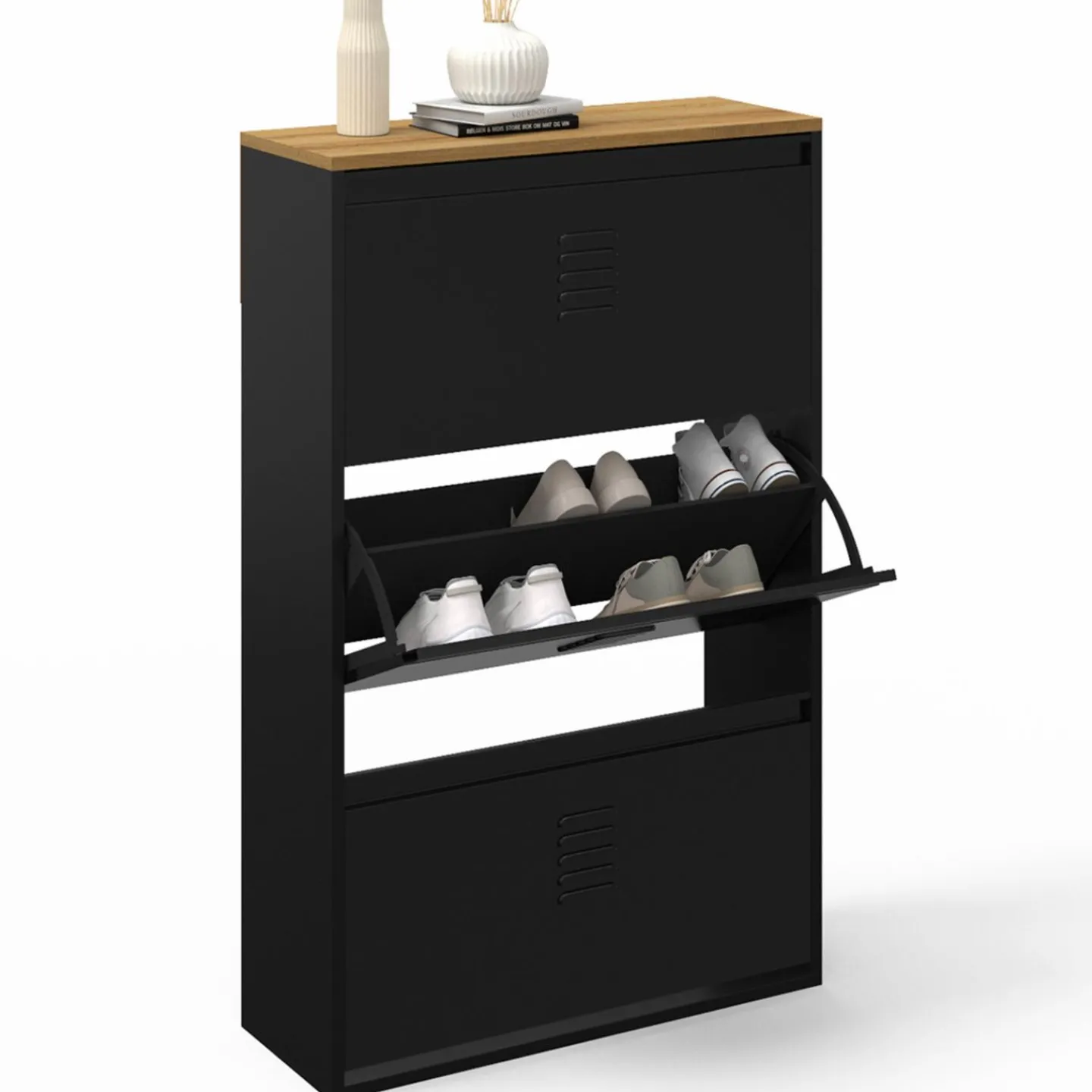 Meuble à chaussures industriel grande capacité 18 paires*IDMarket Clearance