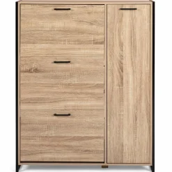 Meuble à chaussures industriel avec 4 portes*IDMarket Clearance