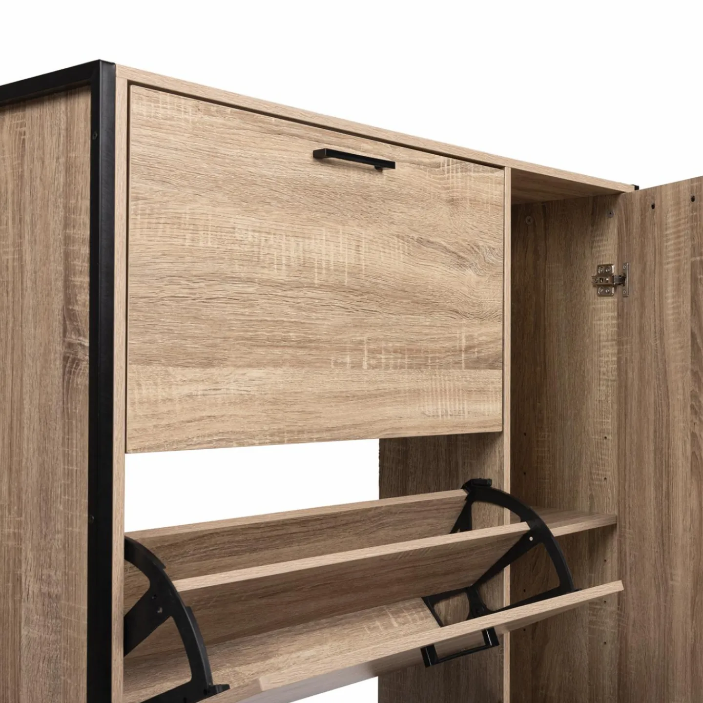 Meuble à chaussures industriel avec 4 portes*IDMarket Clearance