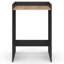 Meuble armoire pour machine à laver noir et bois façon hêtre*IDMarket Online