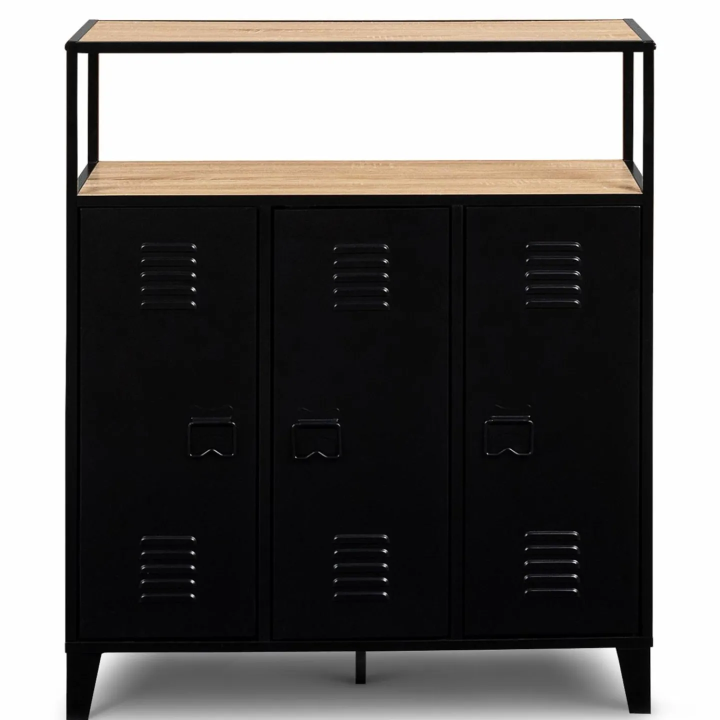 Meuble bar métal noir et bois industriel*IDMarket Hot