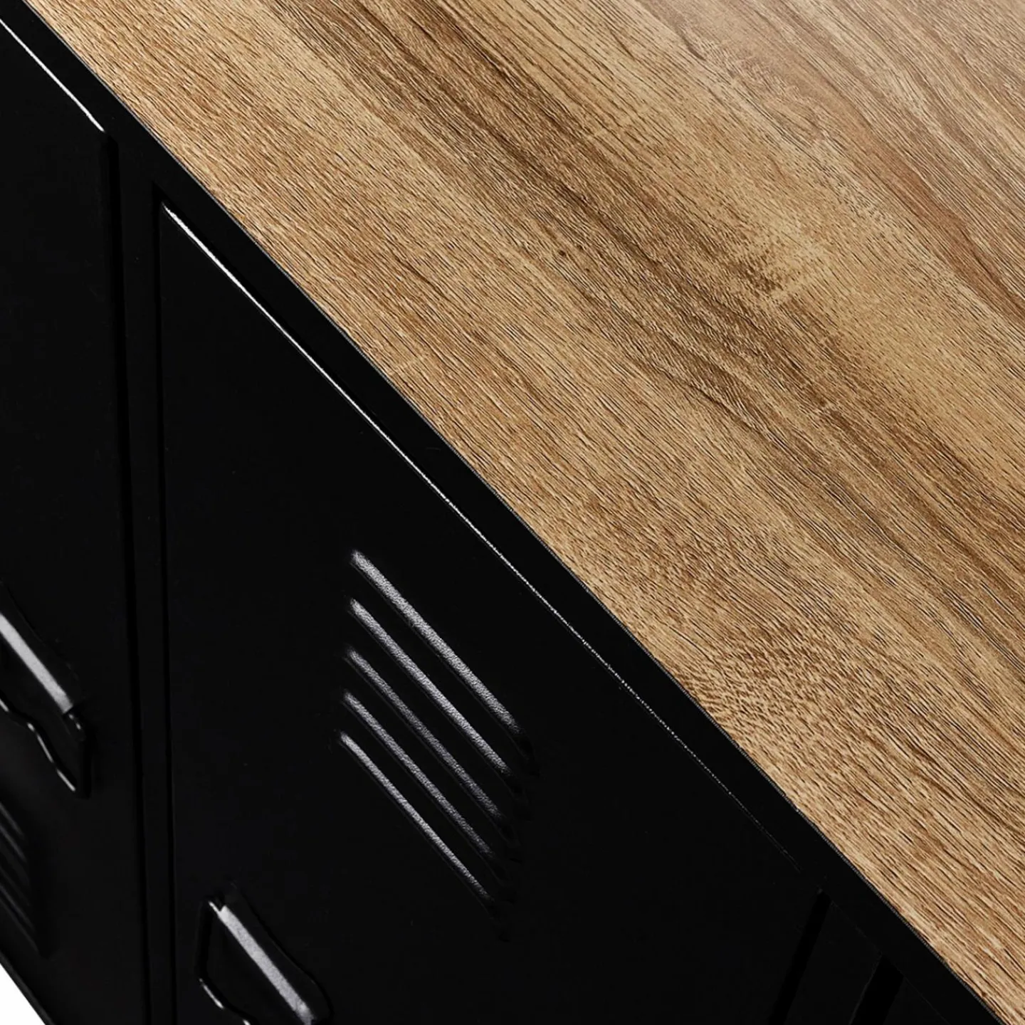 Meuble bar métal noir et bois industriel*IDMarket Hot