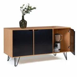 Meuble bas bois avec pieds en métal noir*IDMarket Best