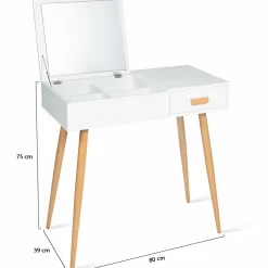 Meuble coiffeuse blanche style scandinave*IDMarket Clearance