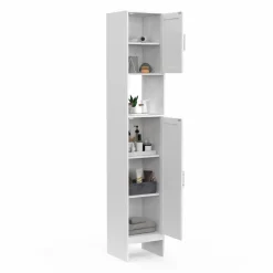 Meuble colonne blanc 170 cm pour salle de bain avec rangement*IDMarket Hot