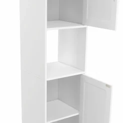 Meuble colonne blanc 170 cm pour salle de bain avec rangement*IDMarket Hot