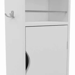 Meuble colonne salle de bain pivotant blanc*IDMarket Discount