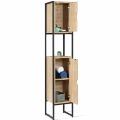 Meuble colonne salle de bain style industriel*IDMarket Online