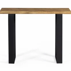 Meuble console bois et métal noir 100 cm*IDMarket Hot