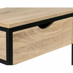 Meuble console industrielle 2 tiroirs bois et métal 90 cm*IDMarket Best