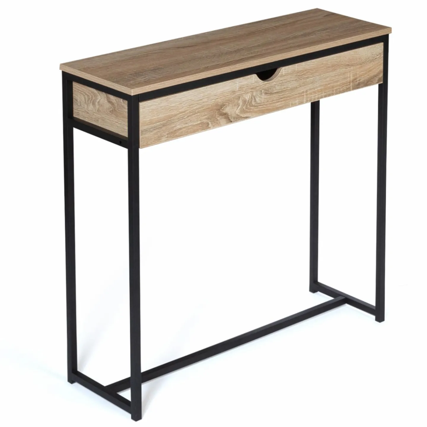 Meuble console industrielle bois et métal 90 cm*IDMarket Sale