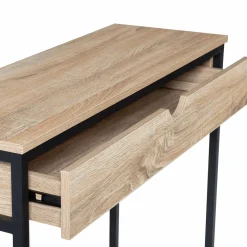 Meuble console industrielle bois et métal 90 cm*IDMarket Sale