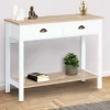 Meuble console vintage bois et blanc 100 cm*IDMarket Hot