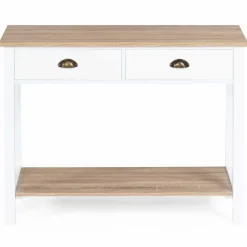 Meuble console vintage bois et blanc 100 cm*IDMarket Hot