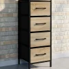 Meuble d'appoint 4 tiroirs 30 cm chiffonnier, meuble de rangement design industriel*IDMarket