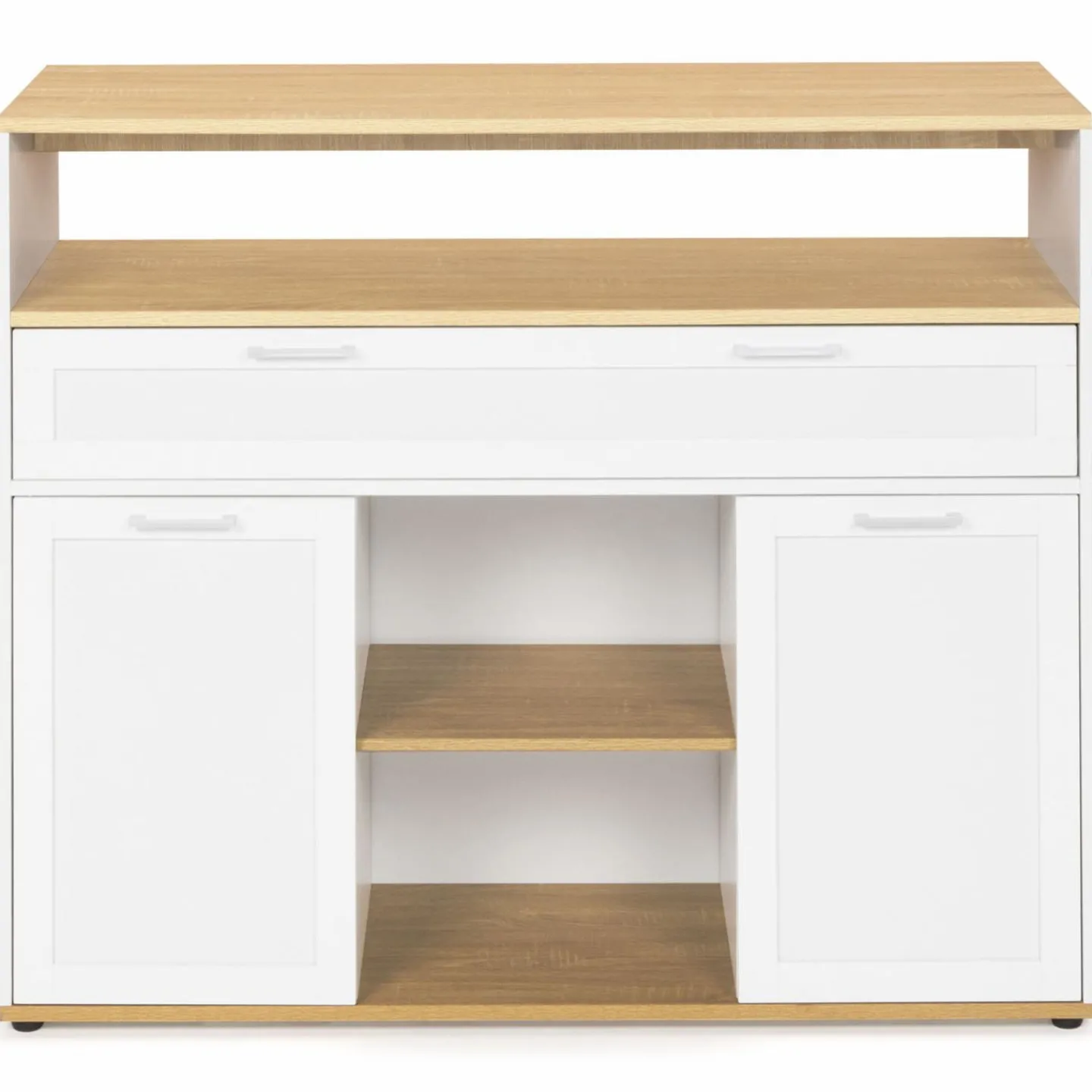 Meuble de bar mange-debout blanc et bois*IDMarket Sale