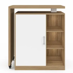 Meuble de bar pivotant imitation hêtre*IDMarket Outlet