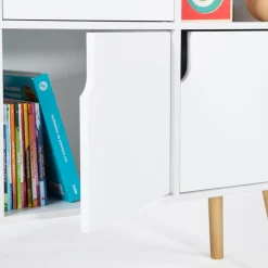 Meuble de rangement 6 cases pour enfant bois blanc*IDMarket Sale