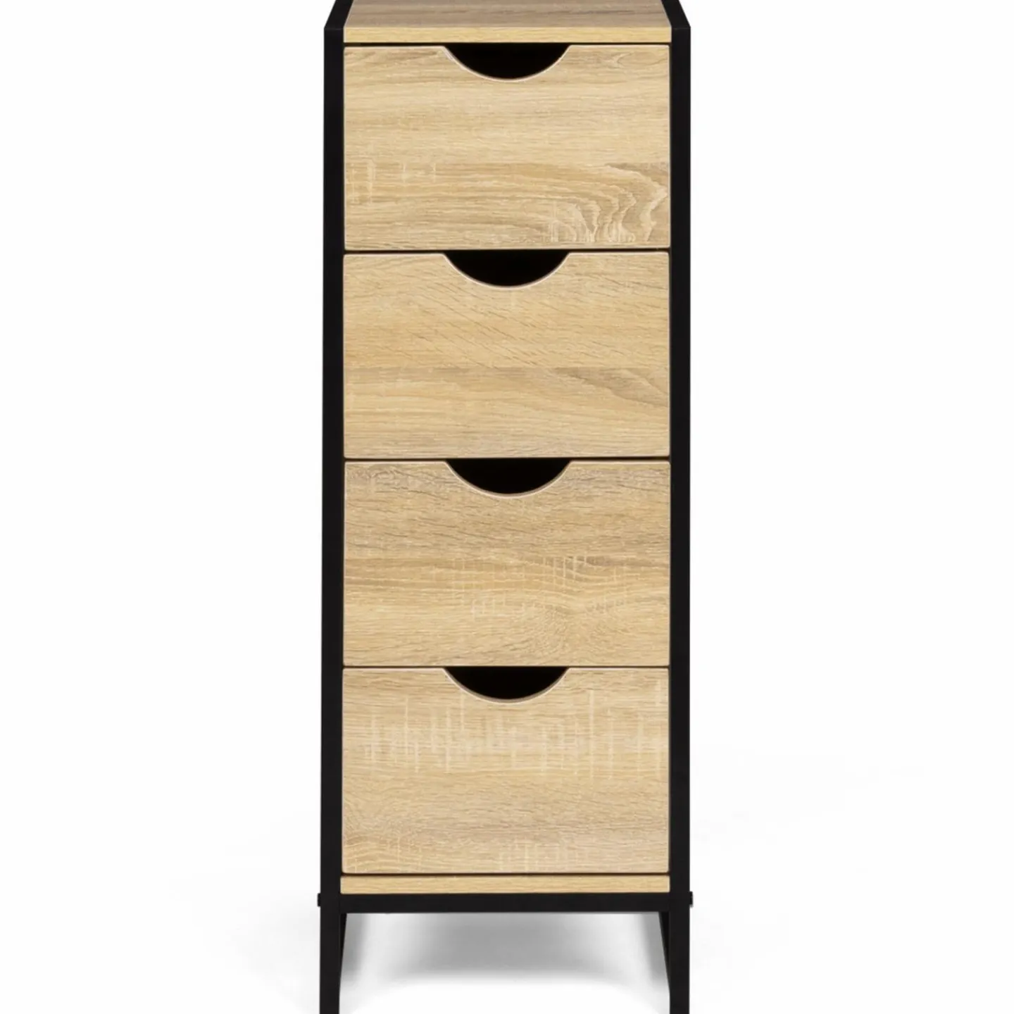 Meuble de rangement industriel chiffonnier d’appoint 80x30 cm 4 tiroirs*IDMarket Hot