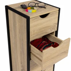 Meuble de rangement industriel chiffonnier d’appoint 80x30 cm 4 tiroirs*IDMarket Hot