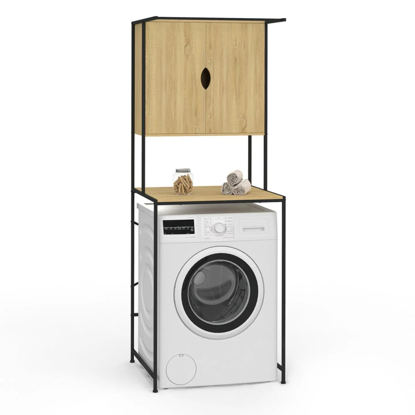 Meuble de rangement industriel machine à laver*IDMarket Clearance