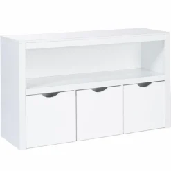 Meuble de rangement pour enfant 3 tiroirs bois blanc*IDMarket Outlet