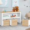 Meuble de rangement pour enfant 3 tiroirs blanc et hêtre*IDMarket Outlet