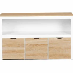 Meuble de rangement pour enfant 3 tiroirs blanc et hêtre*IDMarket Outlet